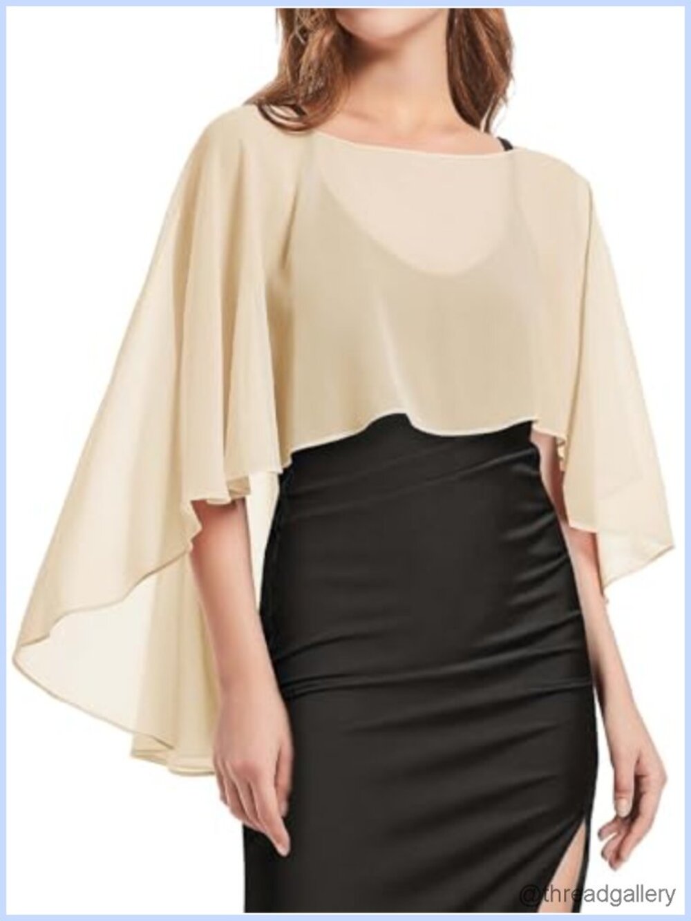 Chiffon Shawl Wrap Cape Sheer Evening Dress Cover Up Poncho